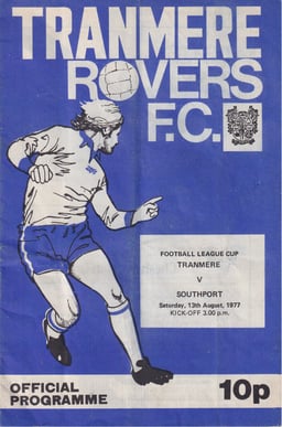 Tranmere Rovers v Southport Match Programme 1977-08-13